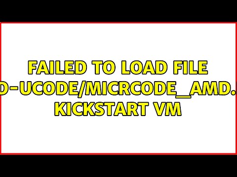 Ubuntu: Failed to load file amd-ucode/micrcode_amd.bin kickstart vm