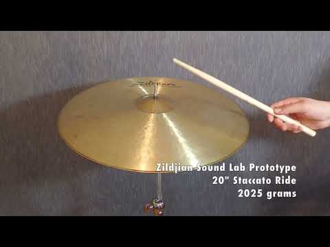 Zildjian 20" Sound Lab Prototype Staccato Ride 2025 grams DEMO VIDEO (2018 made) - TheCymbalBoutique