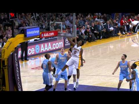Nick Young Attacks the Rack at Full Steam