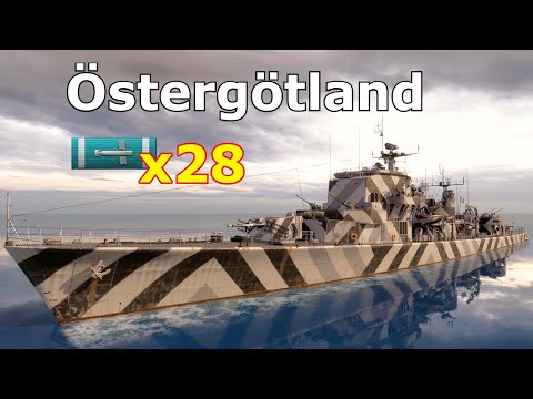 World of WarShips Östergötland - 4 Kills 214K Damage