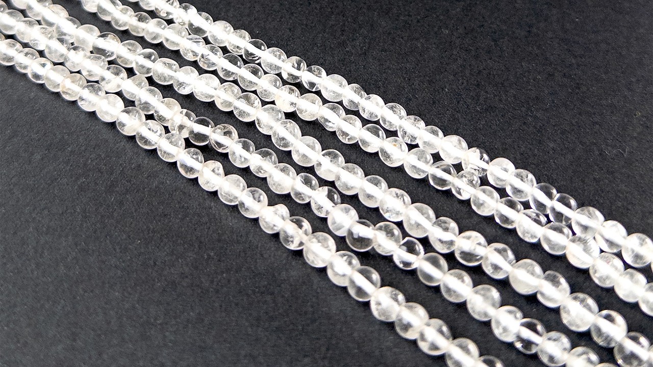 Crystal | Smooth Round | 5mm Bead Size | 32cm Strand Length video
