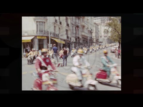 Rendez-vous international de scooters de Monaco. 1966, 8 mm, coul. Collection Lechner