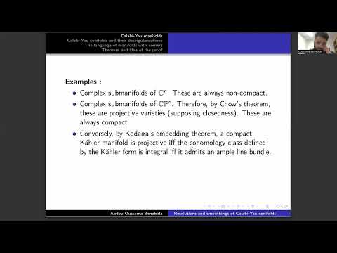 Abdou Oussama Benabida (Part 1): Resolutions and smoothings of Calabi-Yau conifolds.