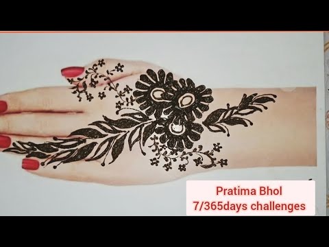 Hena Mehendi design #Mehendi challenges 7/365days #@pratima-u8b