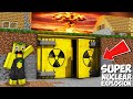 Can I hide FROM A POWERFUL NUCLEAR EXPLOSION INSIDE THIS BUNKER in Minecraft ? SECRET BASE !