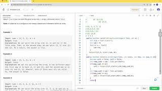 YouTube video 'Leetcode 2811 Check if it is Possible to Split Array'
