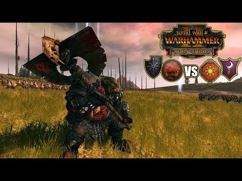 Warhammer II Battlecast #36 [2v2] Greenskins & Chaos vs DarkElves & Lizardmen: Last Orc Standing