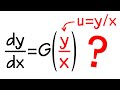 Homogeneous Differential Equations Introduction Example