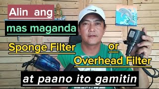 PAANO GAMITIN ANG SPONGE FILTER AND TOP FILTER / HOW TO USE SPONGE FILTER AND OVERHEAD FILTER
