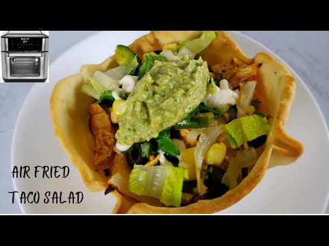Taco Bowl in Air Fryer | Homemade Taco Salad | Instant Vortex Plus Recipes | Taco Shell Recipe