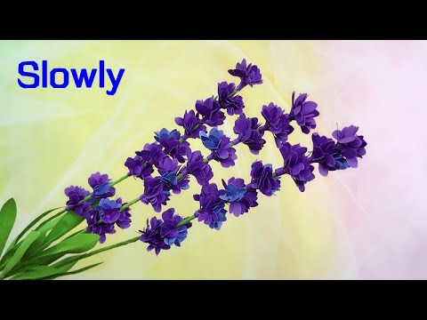 ABC TV | How To Make Lavender Paper Flower With Shape Punch #3 (Slowly) - Craft Tutorial