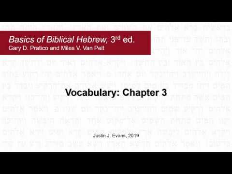 Basics of Biblical Hebrew (3rd ed.) -- Chapter 3 Vocabulary
