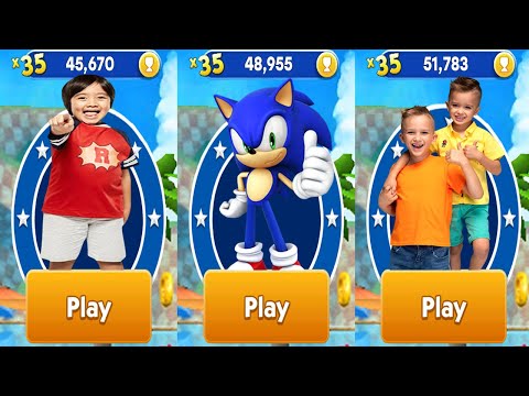 Tag with Ryan vs Sonic Dash vs Vlad & Niki Run Android Gameplay