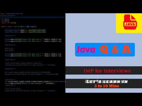 Java Interview Questions Variables