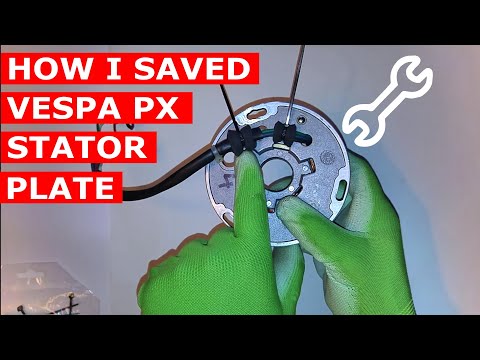 Hint to rescue stator plate insulation of Vespa PX generator 🧐 [REUPLOAD]