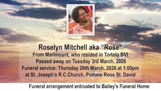 MTV OBITUARIES FOR WEDNESDAY 25TH MARCH 2026