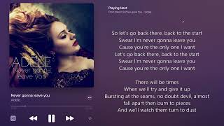 Adele - Never Gonna Leave You (Karaoke Instrumental)