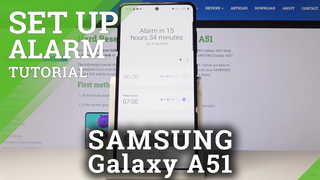 How to Set Up Alarm in Samsung Galaxy A51 – Add an Alert