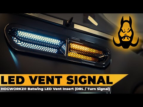 HOGWORKZ® Batwing LED Vent Insert (DRL / Turn Signal)