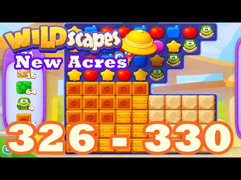 Wildscapes: New Acres Level 326 - 330 HD Gameplay | 3 match puzzle | android | 327 | 328 | 329 | IOS