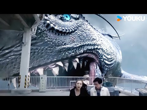 Woman leads man away from giant shark! | Megalodon Returns | YOUKU MONSTER MOVIE