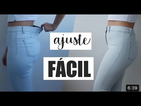 COMO APERTAR CINTURA DE CALÇA JEANS USANDO ELÁSTICO COM DUAS MANEIRAS FÁCEIS | SUELLEN REDESIGN