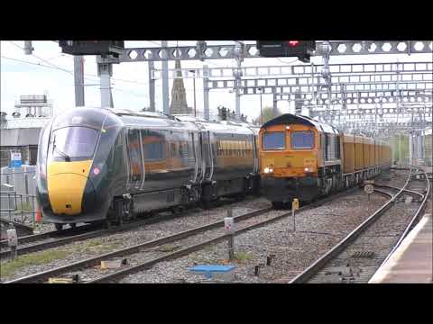 Freight trains at Keynsham Didcot parkway & Swindon 23rd April 2018