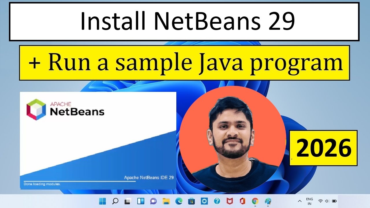 Install NetBeans IDE 29 with Java JDK 25 on Windows 11 | Run First Java program | Setup Guide (2026)