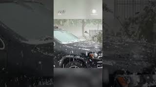 Major hail storm impacts Denver streets