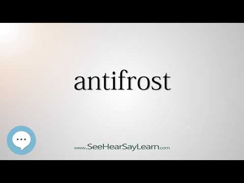 antifrost (Every English Word Pronounced) 📕🔊🗣️😎✅