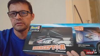 Revell Control 23817 RC Helikopter Interceptor mit Anti-Kollisions-Sensor, Gyro, Höhensensor,