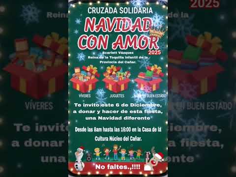 Ayúdame a ayudar, este 6 de Diciembre 2025, casa de la cultura núcleo del Cañar #azogues #navidad