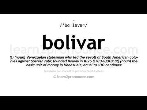 How to pronounce Bolivar | English pronunciation