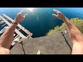 CRAZY CLIFF JUMPING OFF ABANDONED HOTEL & 100ft+ BRIDGE!