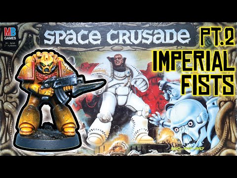 How to paint Grimdark Imperial Fists Space Marines - Retro Warhammer 40k Space Crusade, Part.2