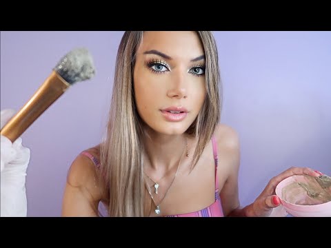 ASMR Spa 💕Applying Face Masks & Skin Analysis