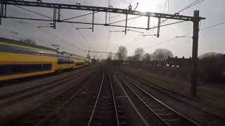 preview picture of video '[cabinerit] A train driver's view: Alkmaar - Amsterdam CS, VIRM, 10-Apr-2015.'