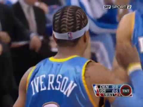 Allen Iverson 33pts vs Baron Davis Warriors 07/08 NBA