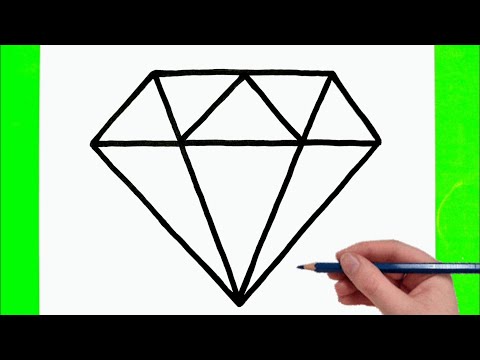 Elmas Çizimi Kolay, Kolay Resimler, Kolay Çizimler, Sevimli Resim Çizimleri Elmas Resmi Çizimi Kolay