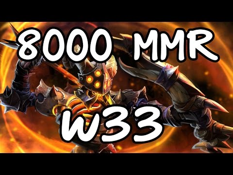 w33 World First 8000 MMR In Dota 2 ( FullGame )