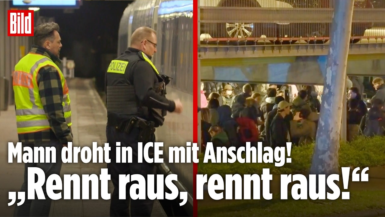 SIEGBURG: Mann droht in ICE mit Anschlag! Passagiere in Panik – „Es sah aus wie eine Granate!“