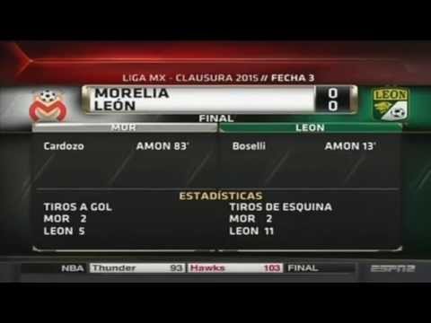 Morelia 0-0 León, J03, Liga Mx, C15, FutbolPicant...