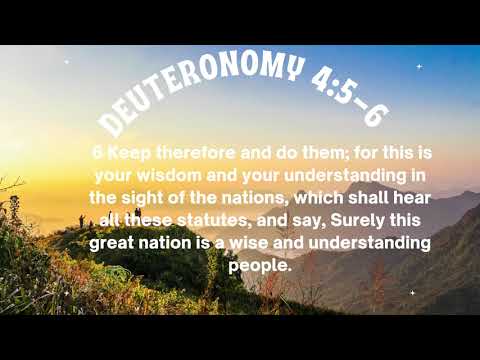Scripture Song Series – Deuteronomy 4:5-6 KJV – SonLight Education Ministry