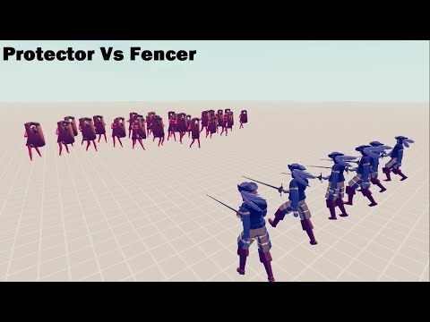 TOTALLY ACCURATE BATTLE SIMULATOR 30v6 Protector Vs Fencer TABS