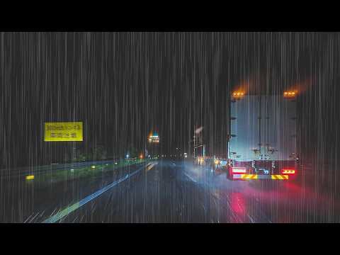 ☔️Late Night Rainy Highway Drive 💤 Drift into Deep Sleep😴