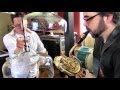 Color Theory rehearsal: bari sax and cloud chamber bowls