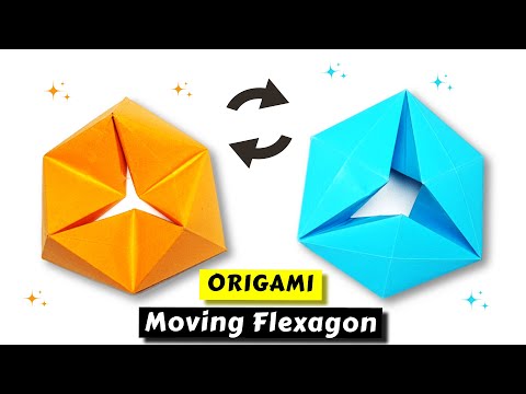 How To Make A Paper MOVING FLEXAGON With One Paper | Paper Flexagon Toy