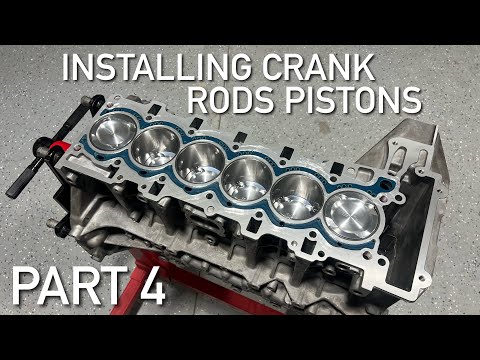 BMW N54 BUILT MOTOR PART 4 | INSTALLING CRANK, RODS, PISTONS