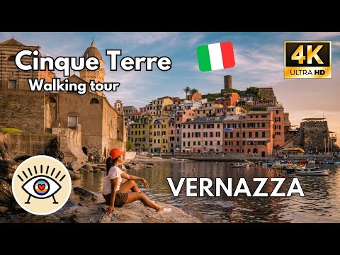 ✅VERNAZZA, Cinque Terre - Italia - (4K) | Paseo a pie con subtítulos "walking tour" ASMR