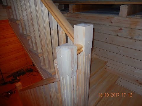 Как сделать лестницу в деревянный дом  2450х2060х2790(д.ш.в.) . День 3. Обзор/ступенька 48